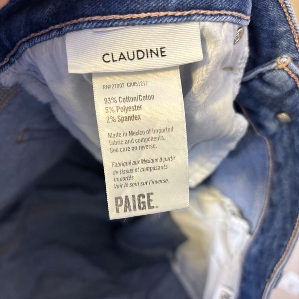 Paige High Rise Claudine Cropped Flare Jeans 34 - image 7